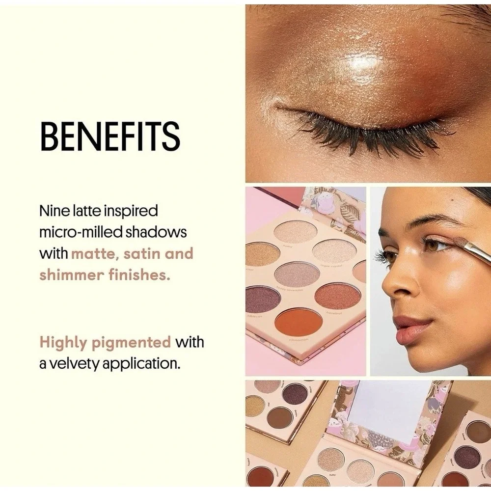 Winky Lux Latte Kitten Eyeshadow Palette 9 Shades Coffee Scented‎ NIB
